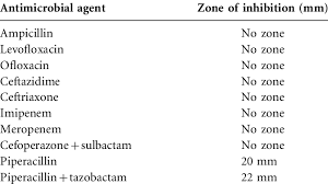Inhibition Zone Size Around Antimicrobial Agents Tested By