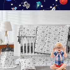 Crib Bedding Set Spaceship Rocket