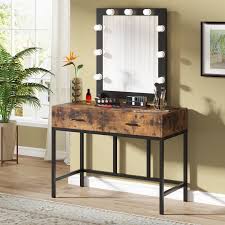 vanity makeup table with mirror