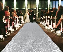 wedding carpet aisle runner silver