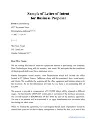 business proposal letter template