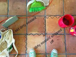 stripping and sealing a saltillo tile floor