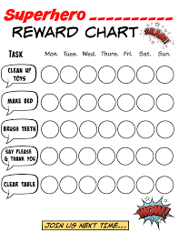 Superhero Chore Chart Free Printable A Spark Of Creativity