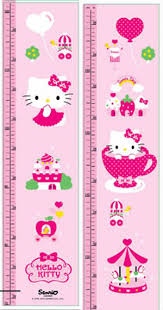 Hello Kitty 3d Growth Chart Wall Sticker Merry Fantasy