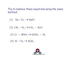 Balancing Chemical Equations I