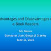 Advantages and disadvantages of E-books over books
