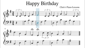 happy birthday easy piano sheet