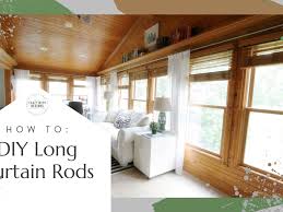 how to make long curtain rods for