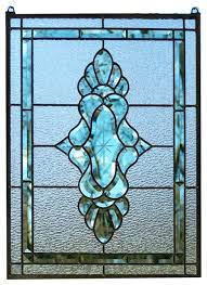 stained glass beveled window panel 19