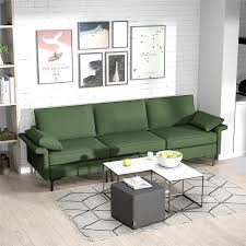 Costway Modern Modular Fabric 3 Seat Sofa Couch Living Room Furniture W Metal Legs Green