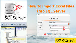 to import excel files into sql server