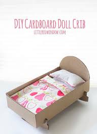 Cardboard Diy Doll Crib Little Red Window