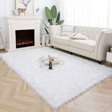 yiyan1 white fur rug luxury fluffy rugs