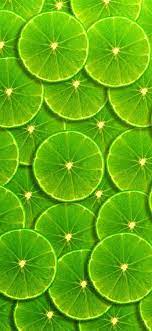 Green lemon slices background 1125x2436 ...