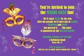 Mardi Gras Party Invitations Tagbug Invitation Ideas For You