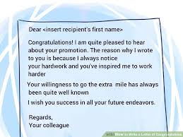   Best Free Congratulation Letter Samples   Professional Word     Example Congratulations Letter Promotion  