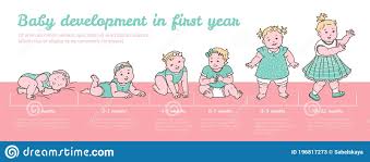 baby growth chart cartoon infographic