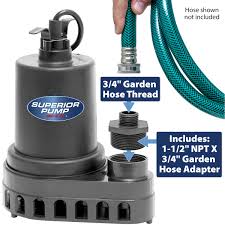 superior pump 91570 1 2 hp submersible thermoplastic utility pump