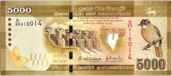 United states $5000 bill featuring a portrait of james madison. Banknote Sri Lanka 5000 Rupees 2015 Bird Dancers