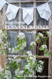 vintage napkin pennant banner tutorial