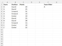 how to filter a column using vba with