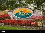 The Fire Ridge golf course sign near Millersburg, Ohio, USA Stock ...