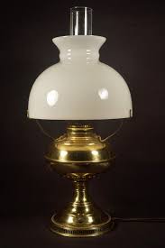 Brass Oil Lamp Converted Light Fixture