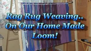 rag rug weaving on a simple home made
