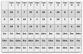 Capo Chart Learn Every Chord Instantly National Guitar