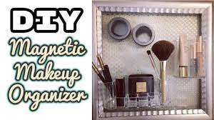 easy makeup organizer metallic wall