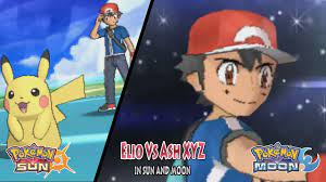 Pokemon Sun and Moon: Trainer Sun Vs Kalos Ash XYZ (Ash Vs Elio) - YouTube