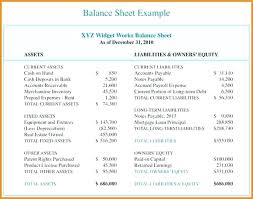 Sample Excel Document Simple Balance Sheet Format Excel Balance