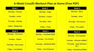 6 week crossfit workout plan at home