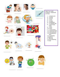 This set of illness and injury cards can be used to play. Health Problems And Injuries Worksheet
