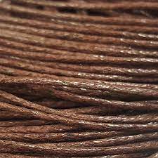 waxed cotton cord 1mm brown