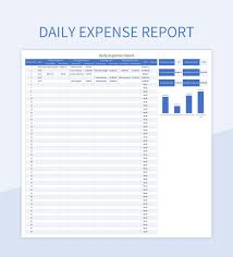 daily expense report excel template and