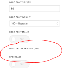 Theme Options Header Logo Text Logo Letter Spacing Em Not