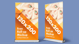 30 realistic roll up banner mockup