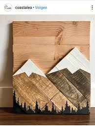 Wood Art Diy Mountain Wood Wall Art