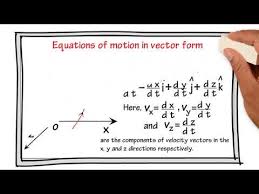 equations of motion vector form