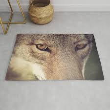 in the eyes of the coyote rug by