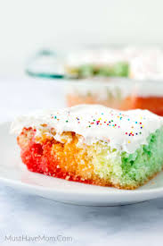 Directions dissolve jello in boiling water. Rainbow Jello Poke Cake Must Have Mom