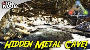 Near desert, there is 57.7x59.7 they are located under ground, near small water falls, you can fly into the area. Ark Ragnarok Map Cave Of Hidden Resources Secrete Metal Cave S08 E21 Thenoob Official Youtube