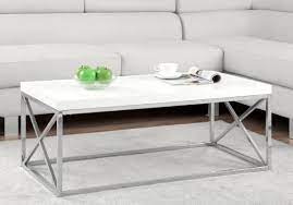 Silver And White Coffee Table Flash
