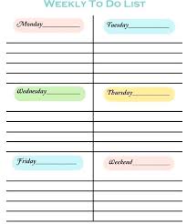 To Do List Weekly Template