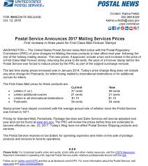 2017 Postal Rates Access Mail Processing Services Inc