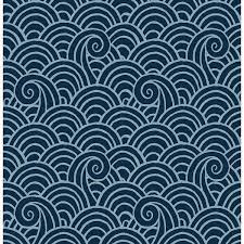 Blue Alorah Wave Wallpaper Sample