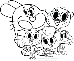 Cute cartoon cat coloring pages. Gumball Coloring Pages Coloring Home