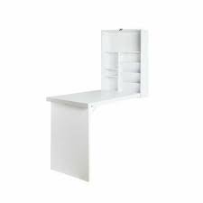 The desktop can be folded down when not in use so that it won't take up space multifunctional: Artiss Foldable Desk With Bookshelf White For Sale Online Ebay
