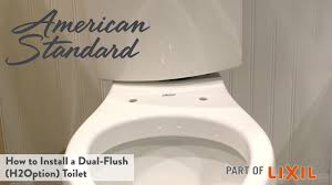 Everything is installed in the tank and all you would need are water supply line and a wax ring kit to get it up and running. How To Install A Dual Flush H2option Toilet By American Standard Youtube